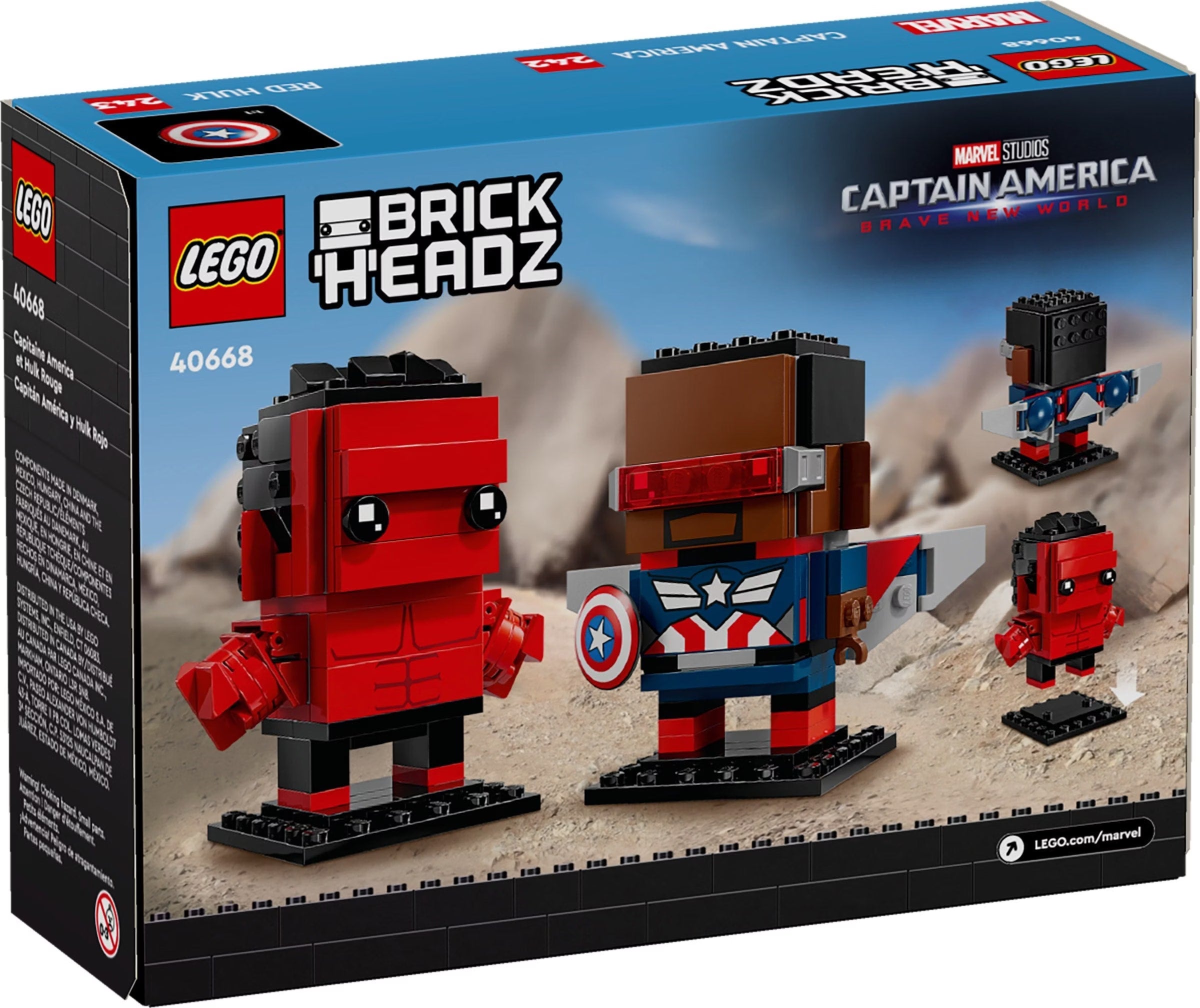 LEGO BrickHeadz™ 40668 Captain America & Red Hulk