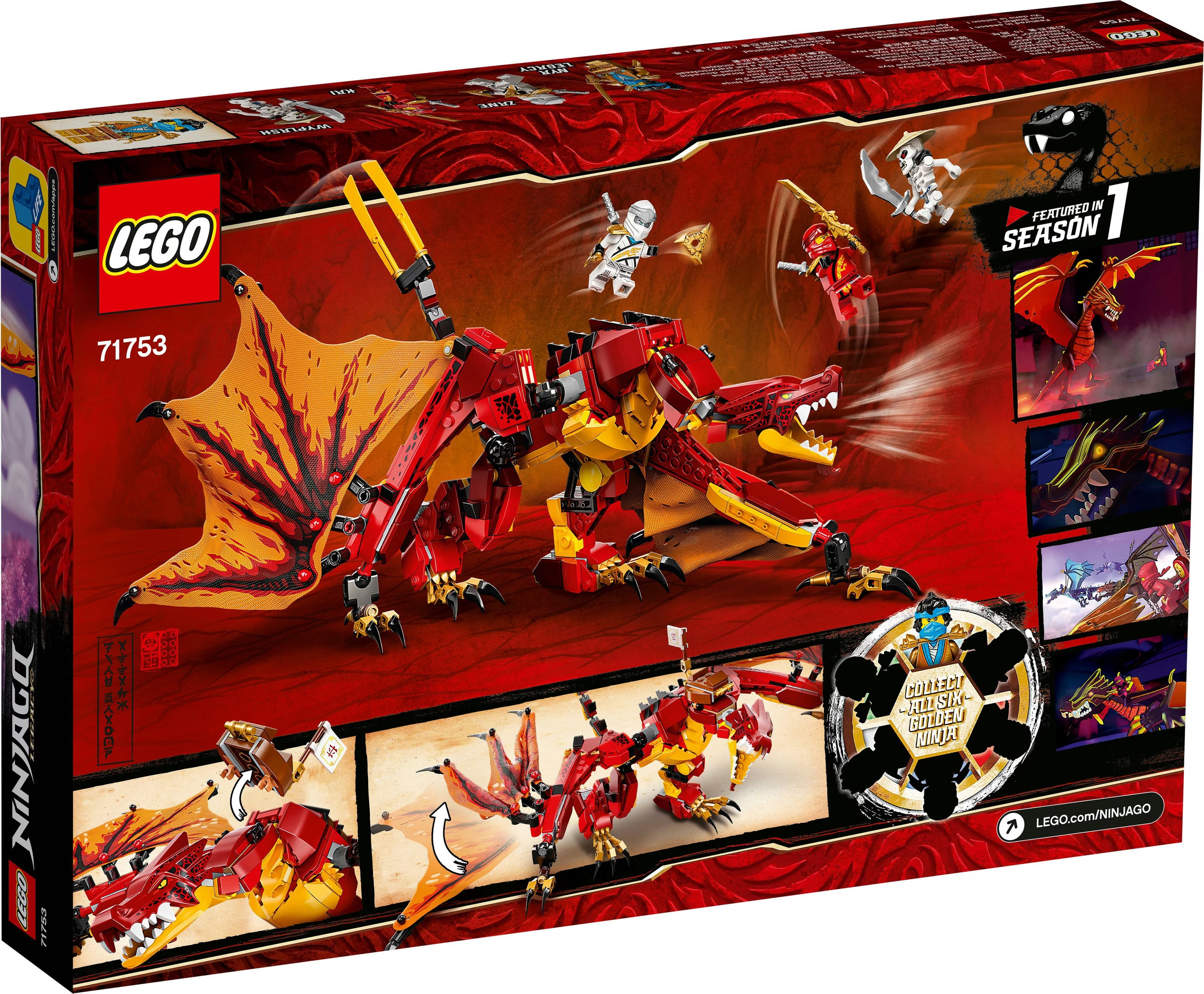 LEGO NINJAGO® 71753 Kais Feuerdrache