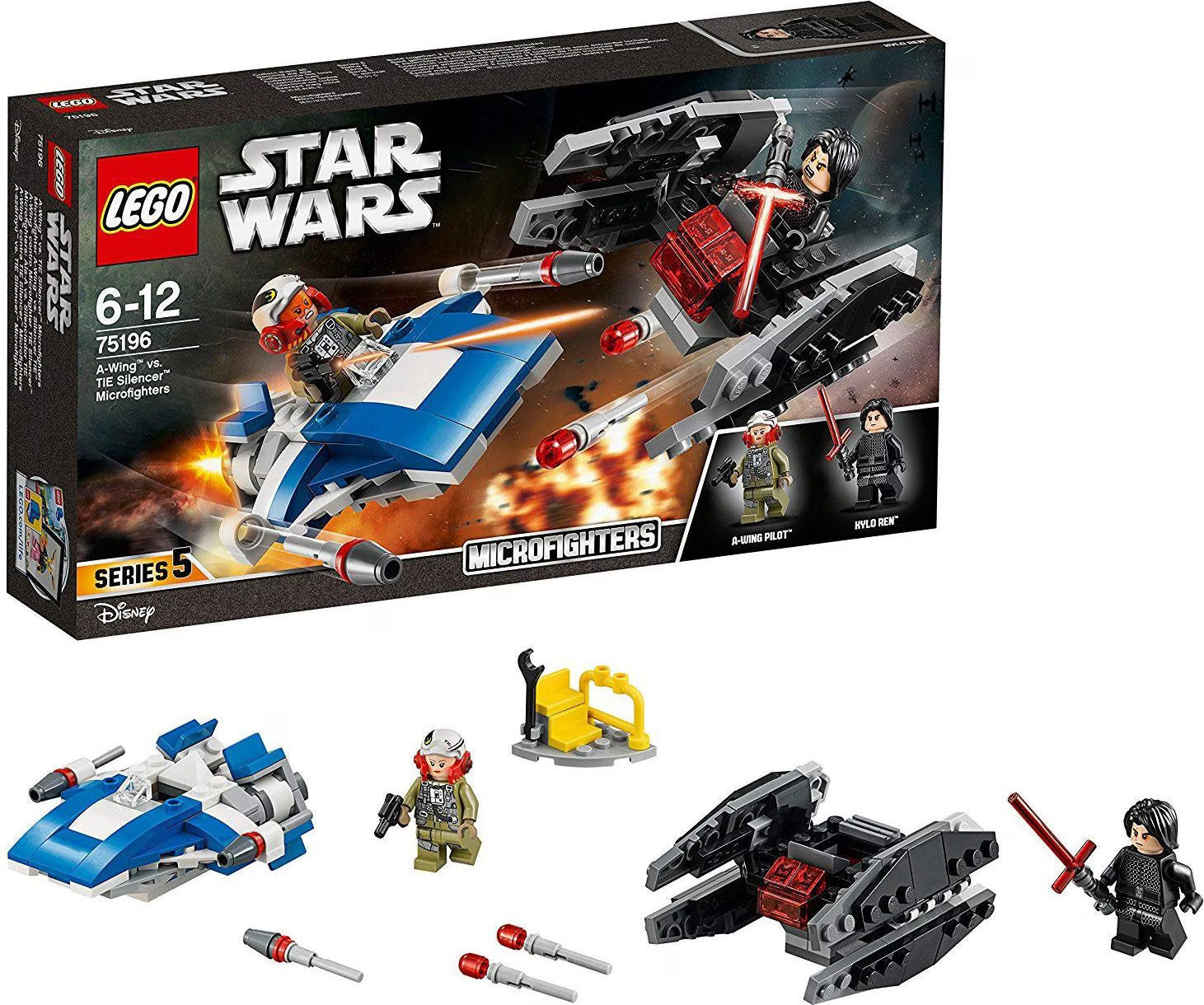 LEGO Star Wars™ 75196 A-Wing vs. TIE Silencer Microfighters