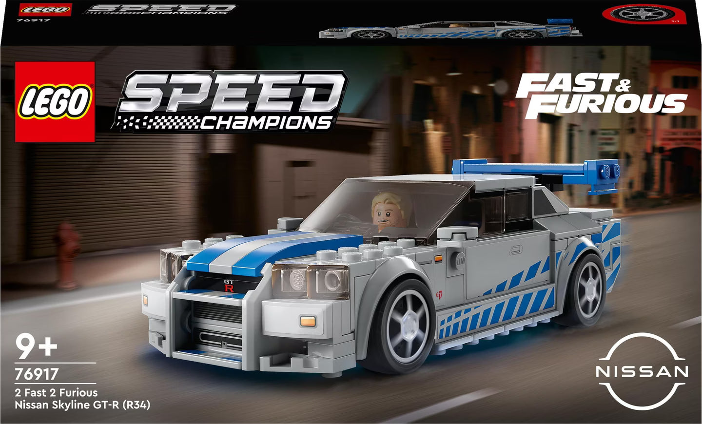 LEGO Speed Champions 76917 2 Fast 2 Furious – Nissan Skyline GT-R (R34)