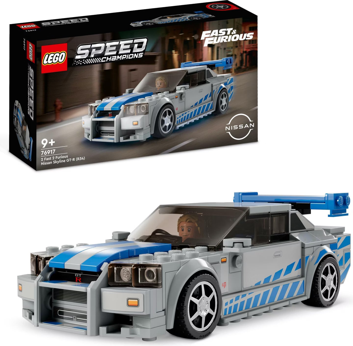 LEGO Speed Champions 76917 2 Fast 2 Furious – Nissan Skyline GT-R (R34)